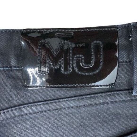 Marc by Marc Jacobs 34 (tagged 30) Black Waxed Denim Jeans Low Rise Skinny Y2K - Picture 9 of 9
